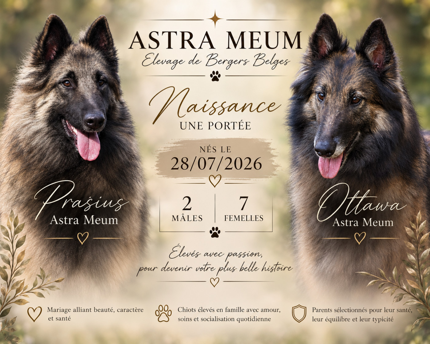 Chiot Berger Belge Astra Meum
